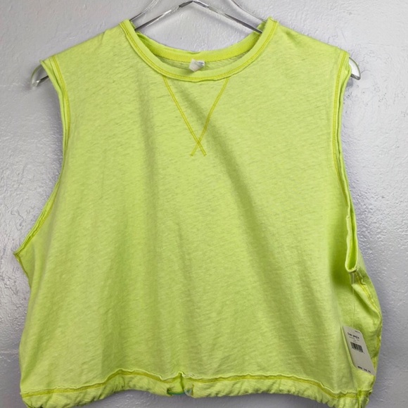 NWT Free People Lime Sleeveless Workout Tank Small - Picture 2 of 11